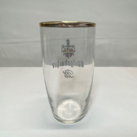 Konigsbacher Pils Pilsner German Beer Glass 4.5" Gold Rim 0.2L Rastal Germany - Picture 3 of 9